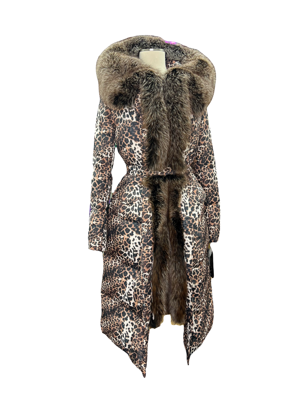 Genuine Silver Fox Down Insulated Parka