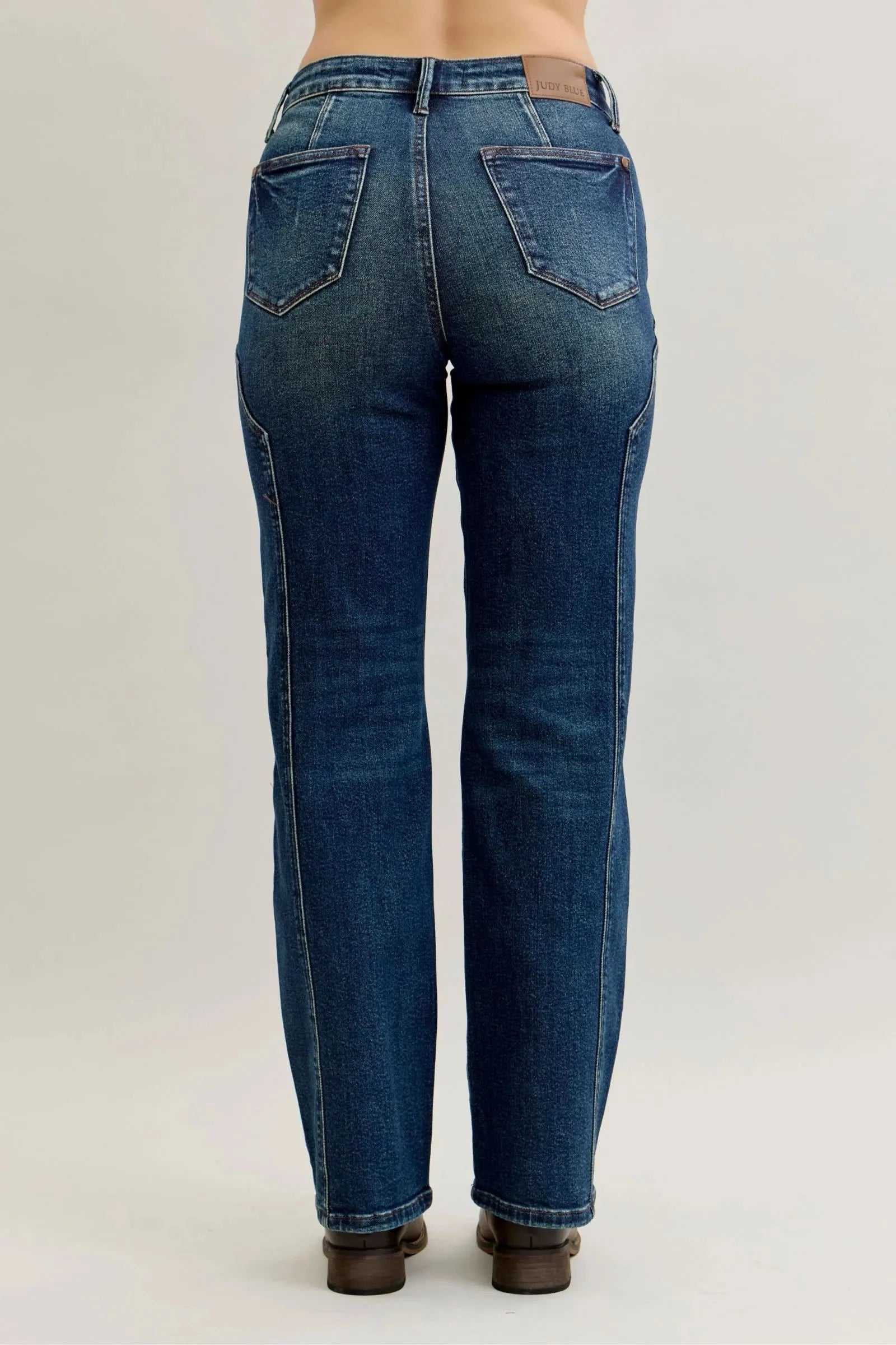 Plus Size Seam Detailed Straight Leg Judy Blue Jeans