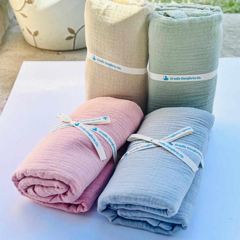 Organic Cotton Gauze Muslin Swaddle Blanket