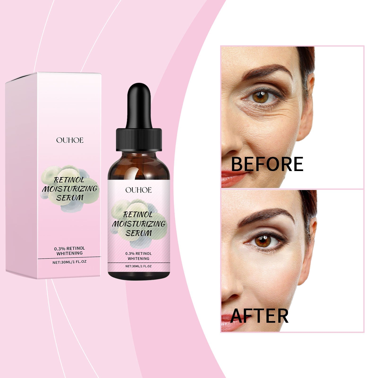 Retinol Hydrating Serum, A Delicate And Moisturizing Face Anti-Wrinkle Serum With Retinol Vitamin C