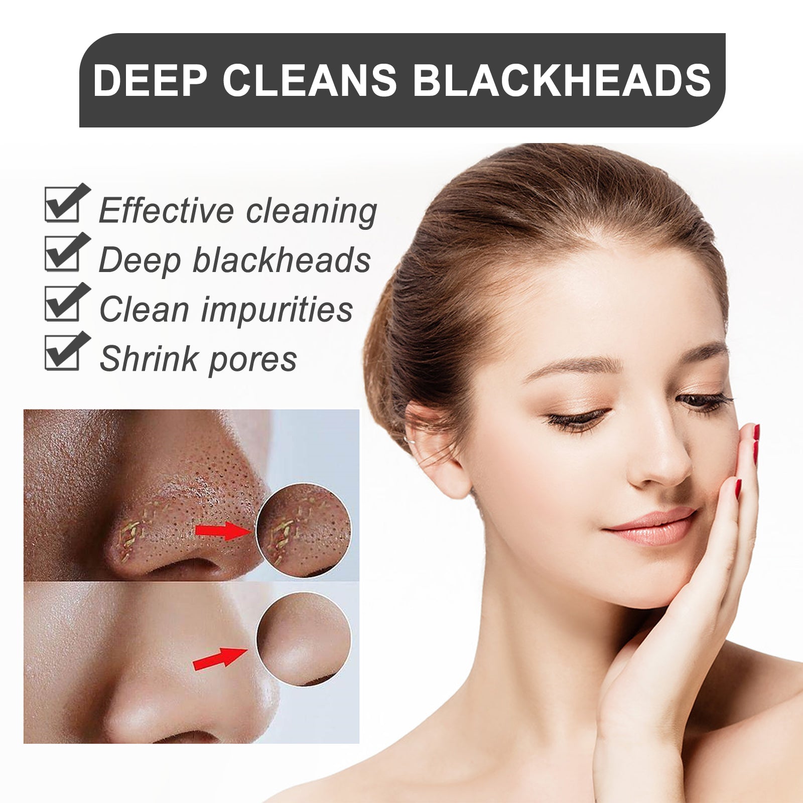 Blackhead Peel Mask, Deep Cleansing Facial Skin Removes Blackheads, Pimples, Shrinks Pores And Tenderizes Skin