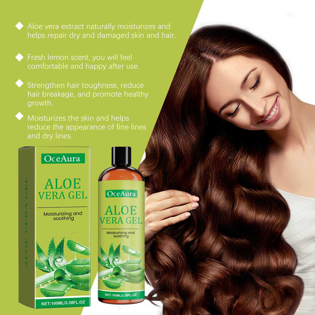 Aloe Vera Gel Moisturizes And Hydrates Skin, Hair, Body And Face