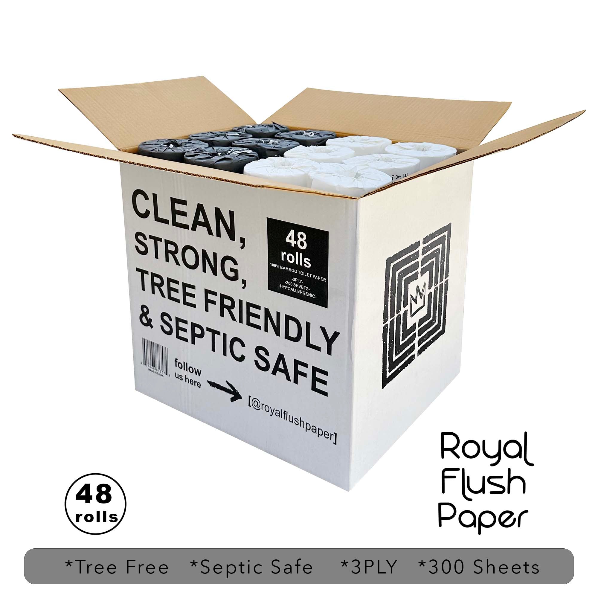 Premium Bamboo Toilet Paper - 48 roll box