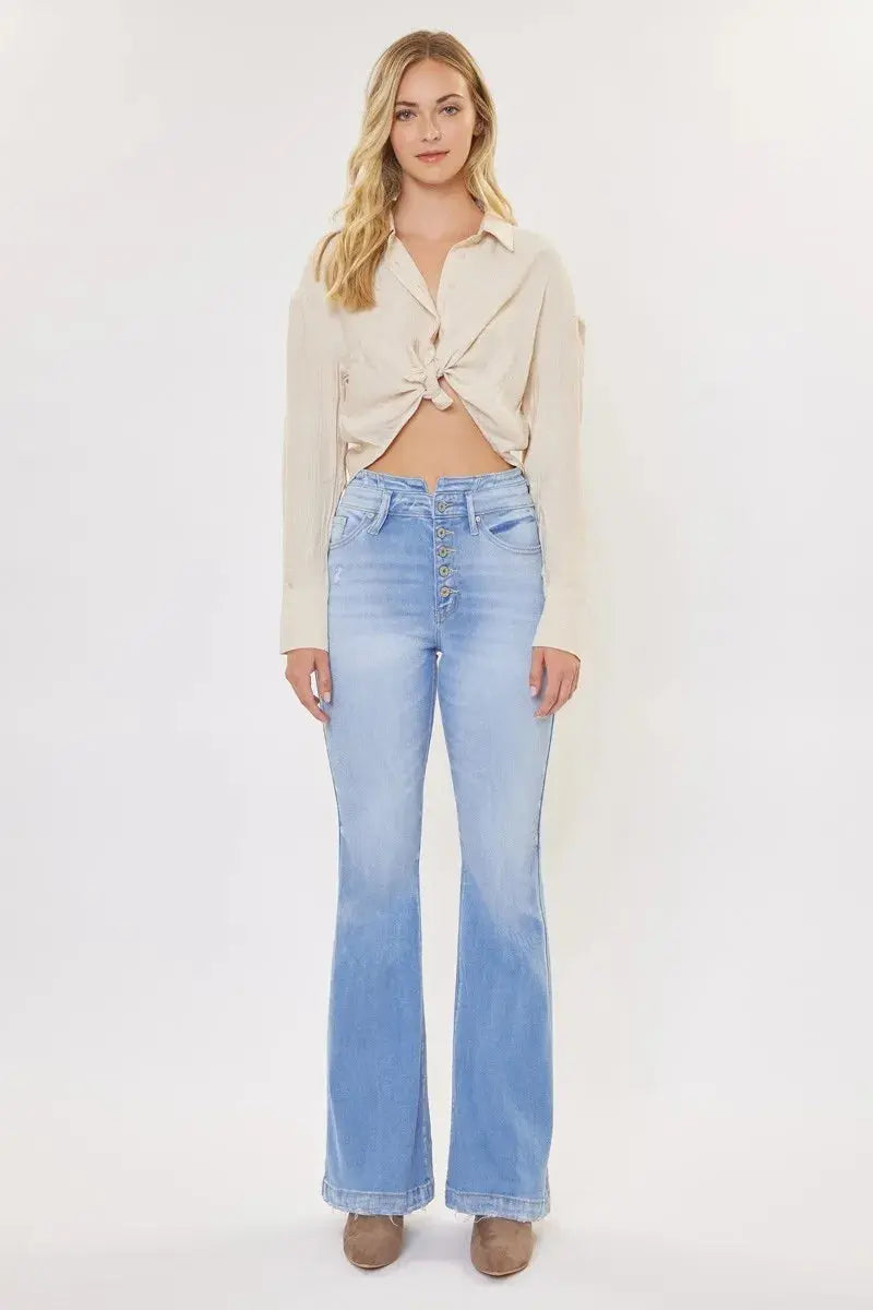 Curvy High Rise Kancan Flare Jeans