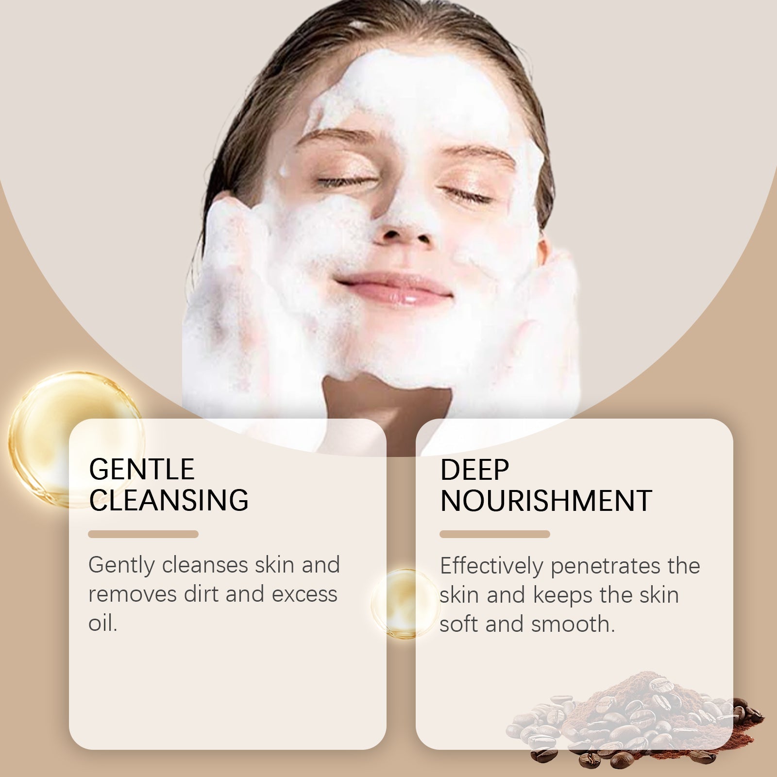 Coffee Cleansing Soap, Coffee Essence Gently Cleans, Nourishes, Moisturizes And Brightens The Skin