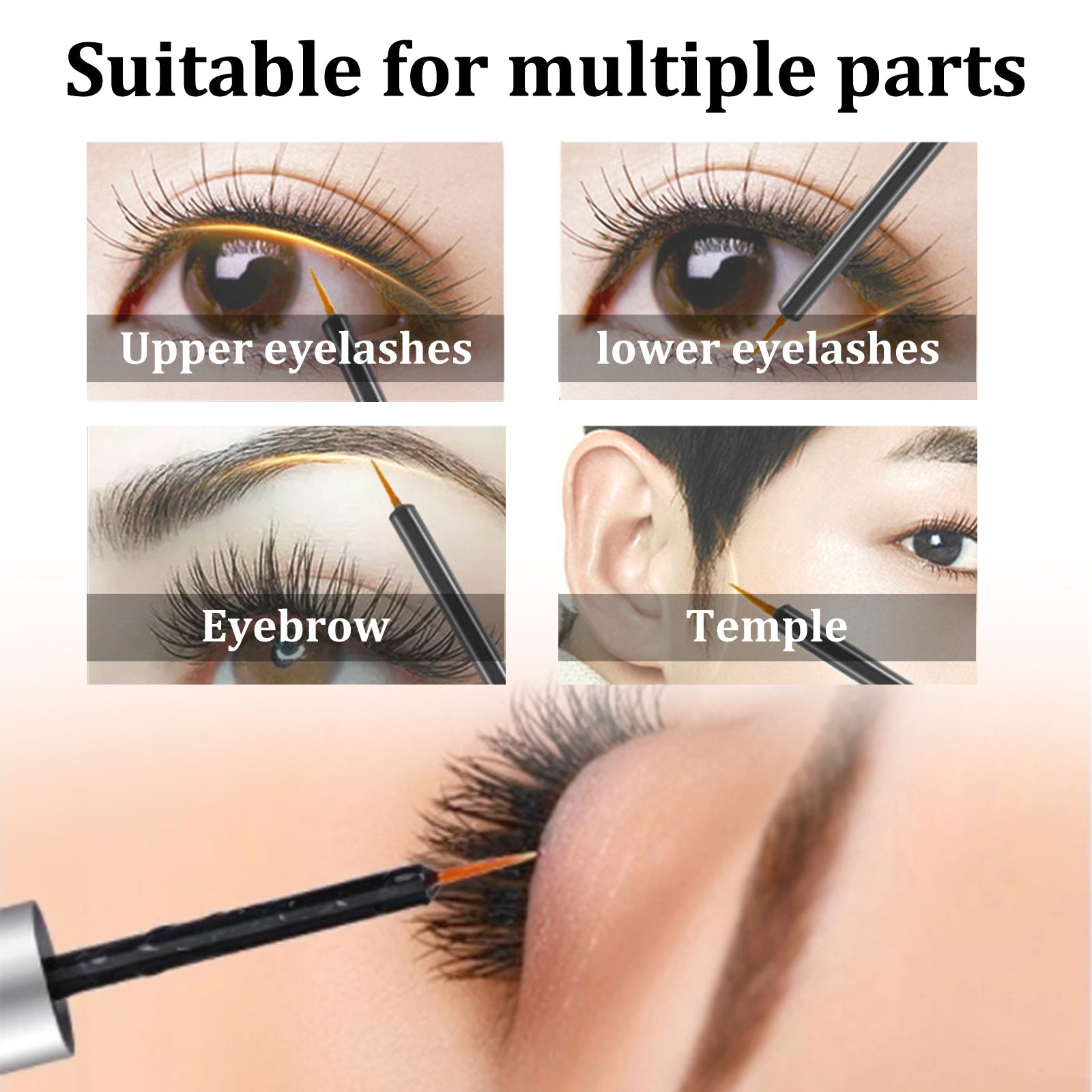 Eyelash Boost Serum, Lashes Black Long Mild Natural Thick Curl Curl Lasting Not Faint Dyed Eyelash Liquid