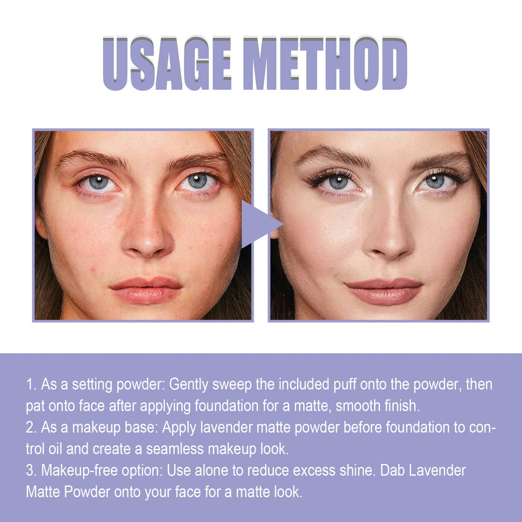 Matte Finishing Powder, Natural Lasting Concealer Oil Control Light Light And Easy To Remove Makeup Finishing Powder