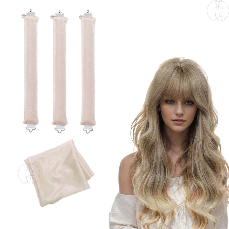 Sleeping lazy heatless hair curler simple big wave bold curling iron