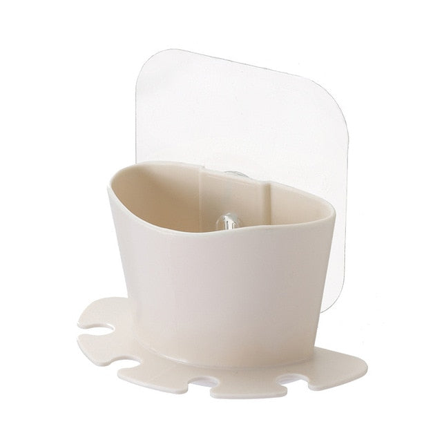 Toothbrush Holder Non-perforated Paste Tooth Holder Razor Bathroom Wall-mounted Brushing And Washing Face Multifunctional Rack