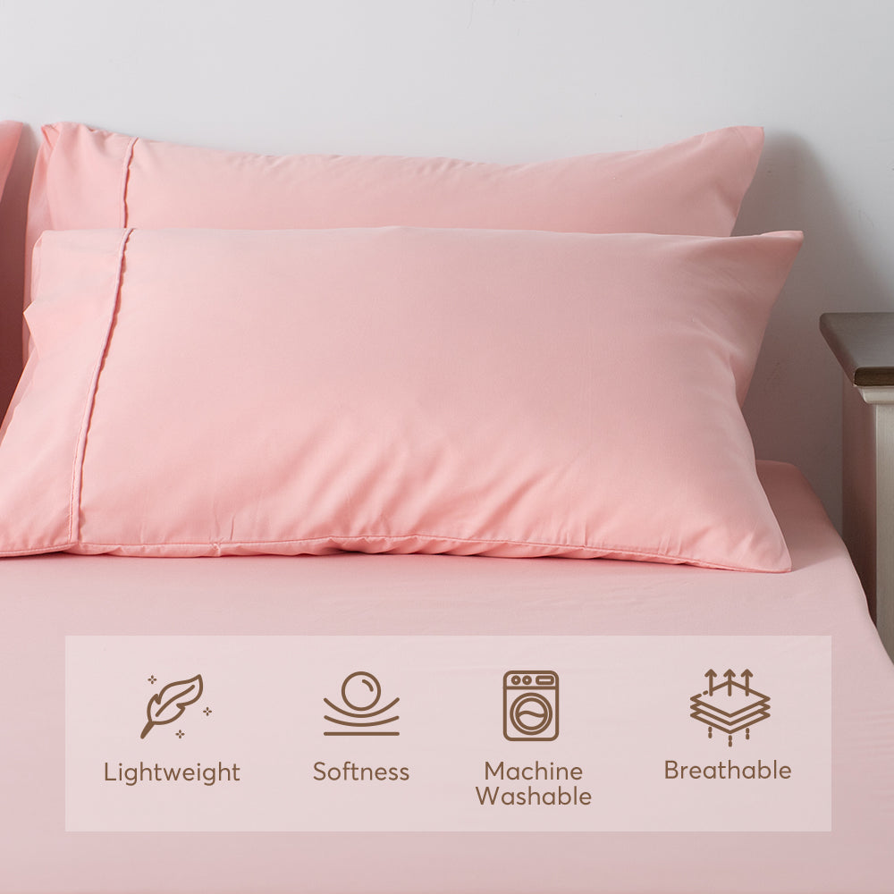 Kasentex All Season Deep Pocket Fitted Sheet Set with Pillowcases, Room Decor, Graduation Gifts