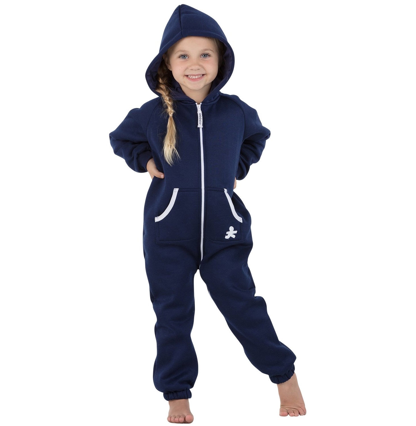 Family Matching Navy Blue Hoodie Onepiece Onesie