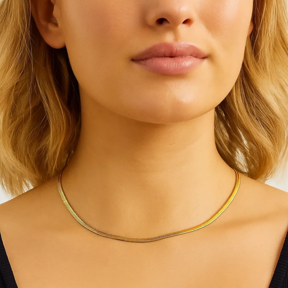 The Eliana Gold Snake Chain Necklace