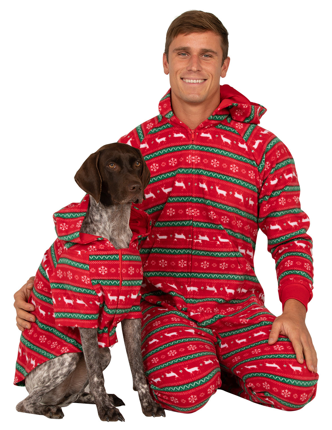 Nordic Christmas Pet Pjs Fleece Hoodie