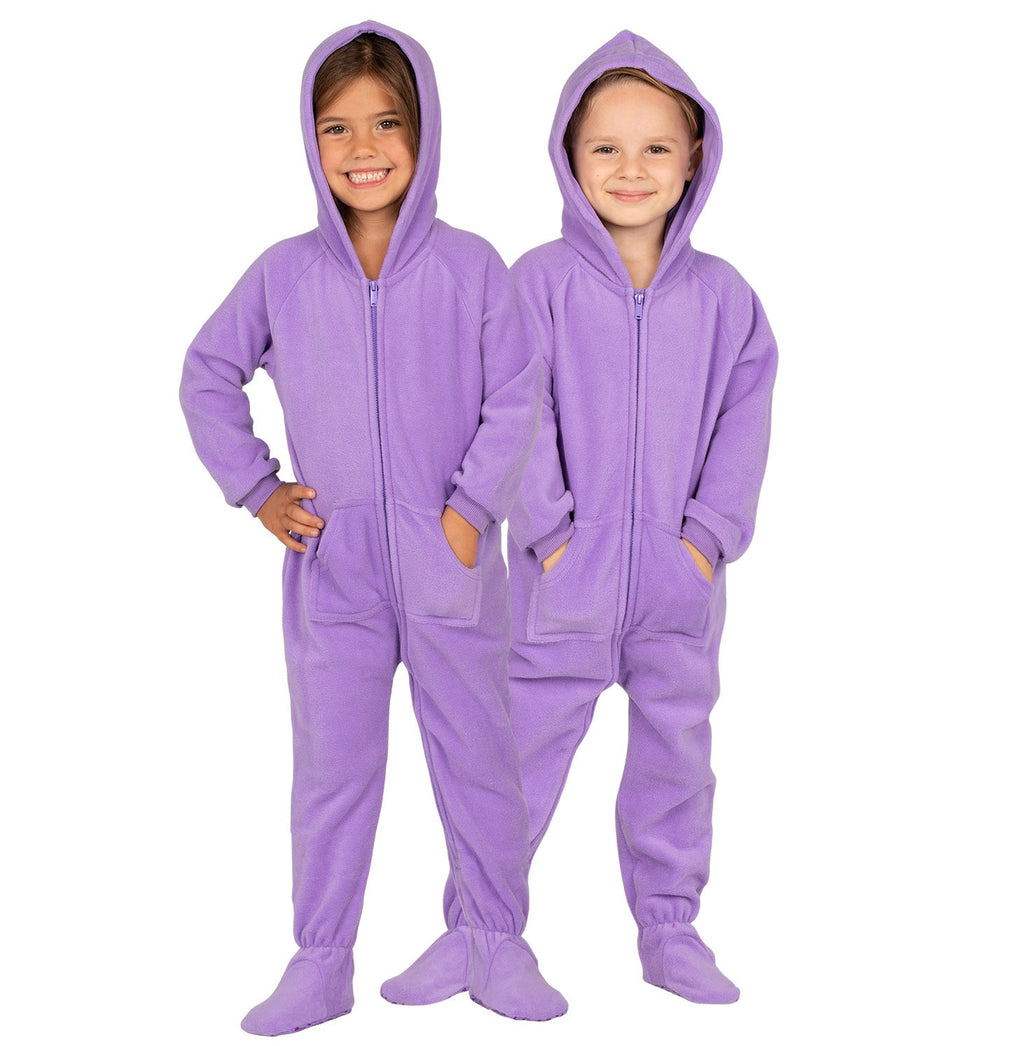 Family Matching Purple Rain Hoodie Fleece Onesie