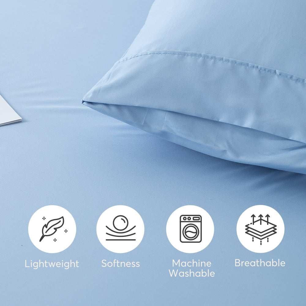 Kasentex All Season Deep Pocket Fitted Sheet Set with Pillowcases, Room Decor, Graduation Gifts