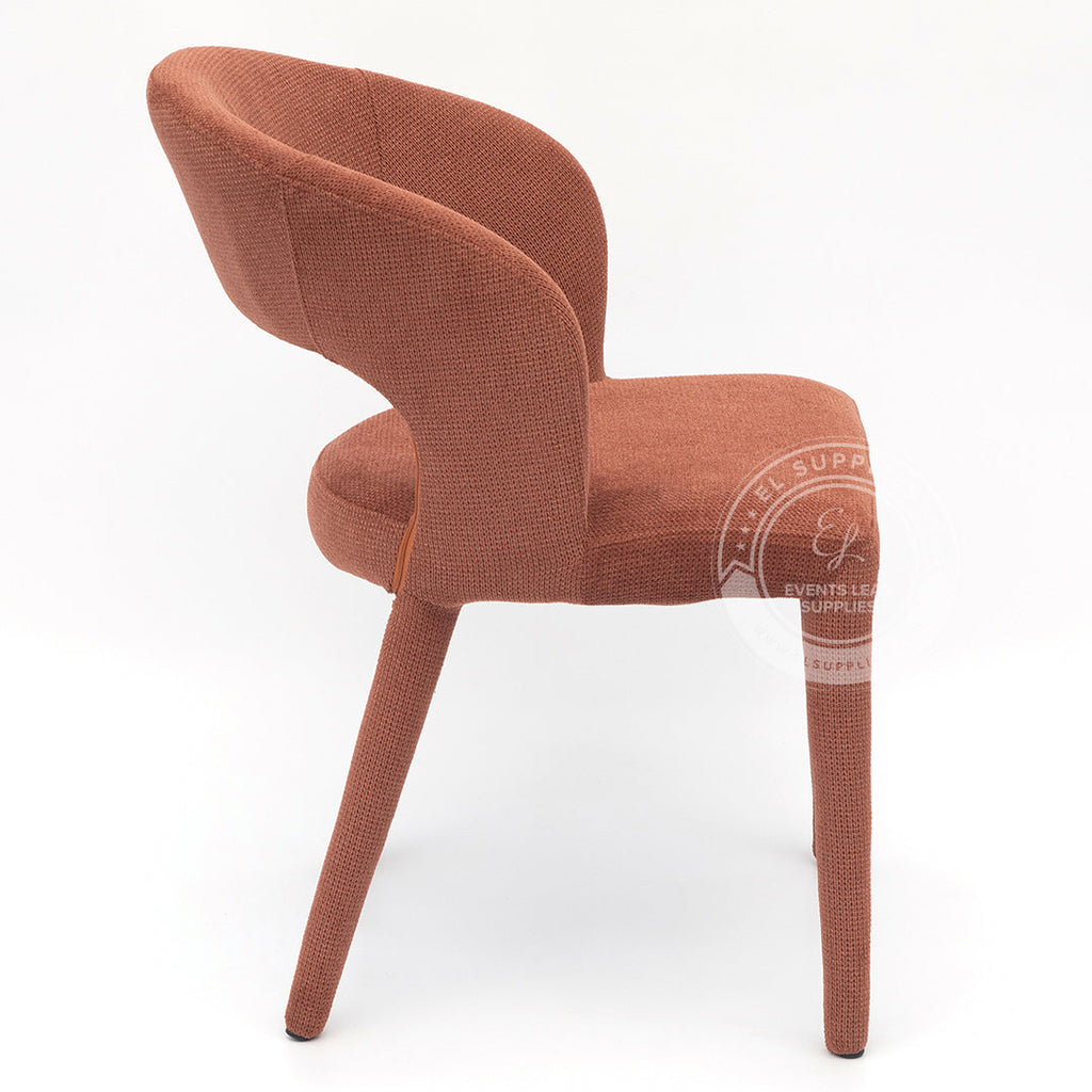 HADEEL Bright Mahogany Accent Chair