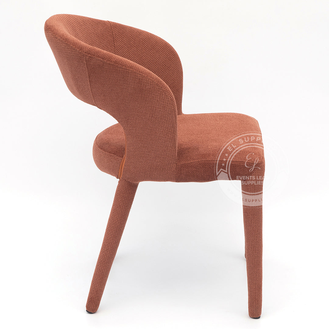 HADEEL Bright Mahogany Accent Chair