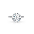 3.0ct Round Brilliant Cut Moissanite Solitaire Engagement Ring