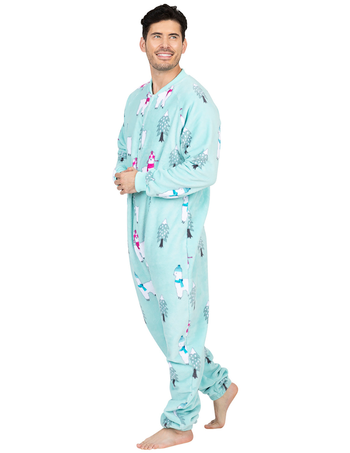 Land of Llamas Adult Footless Chenille