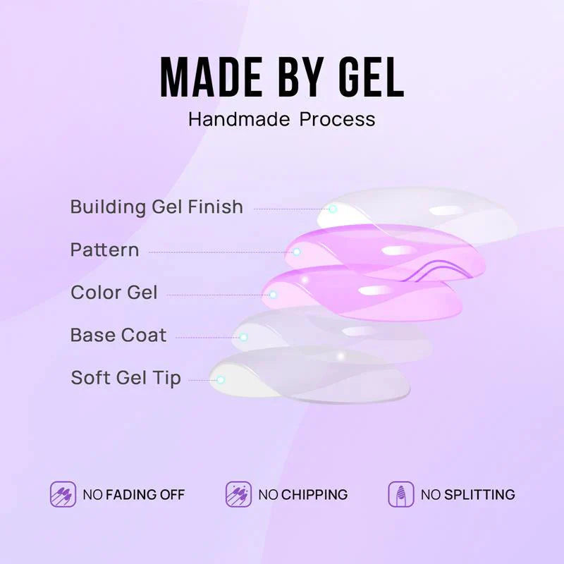 Metallic Petal Square Nails - Press On Nails