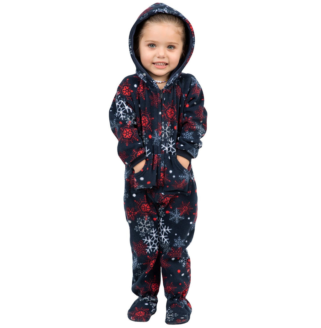 Family Matching Winter Whiteout Hoodie Fleece Onesie