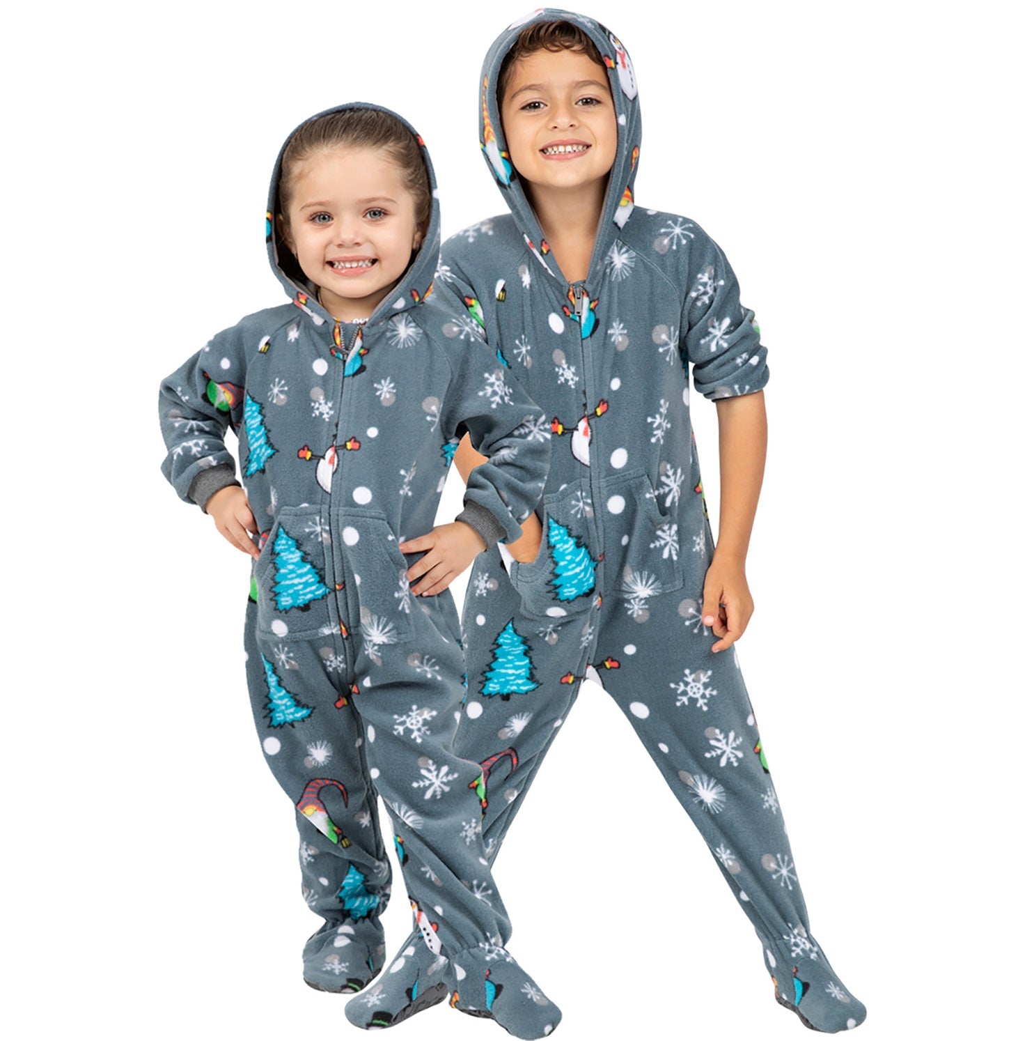 Family Matching Gnomes Greeting Hoodie Fleece Onesie