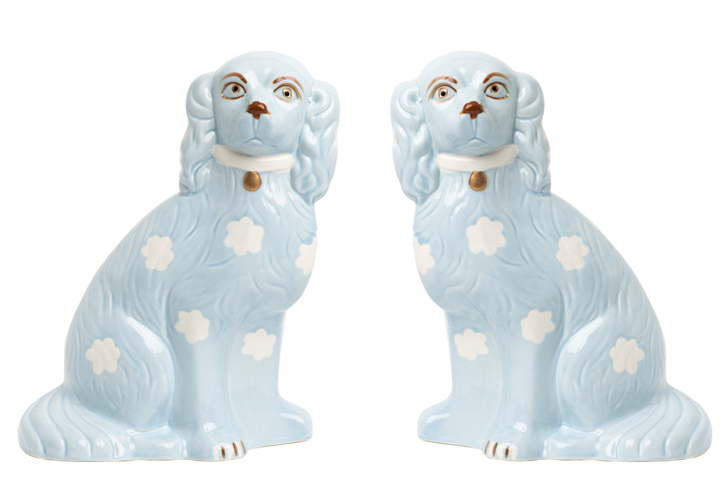 Pale Blue Staffordshire Dogs