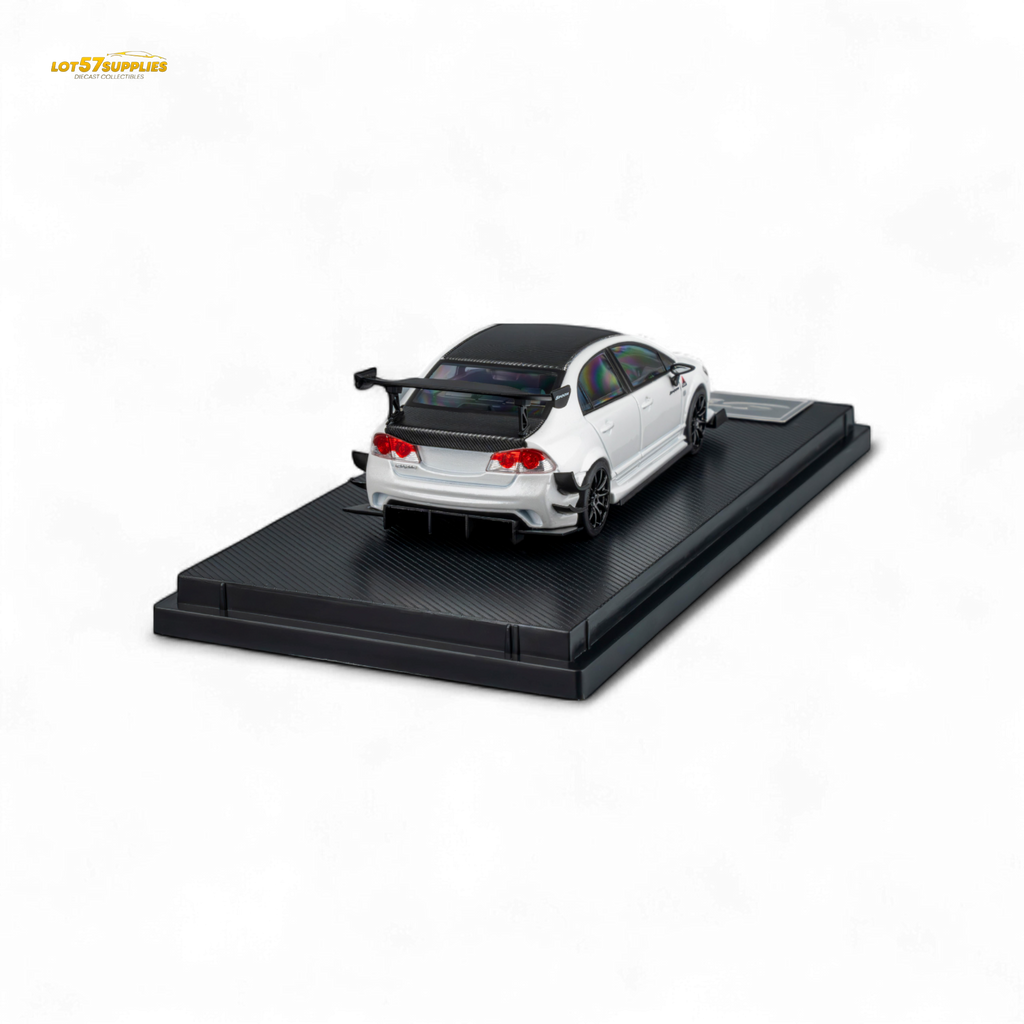 (Pre-Order) Microturbo Honda Civic Type R FD2 Spoon Sports - Metallic White 1:64