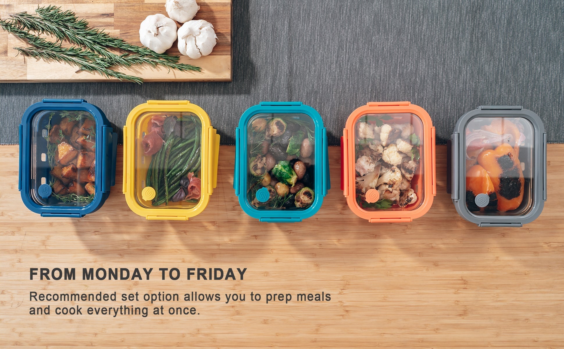 Multicolor Glass Storage Set