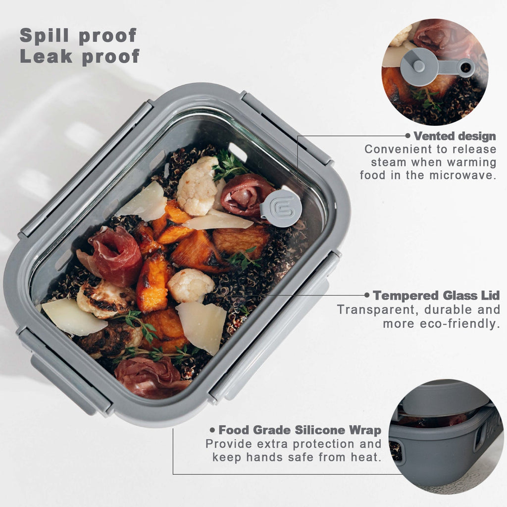 Multicolor Glass Storage Set