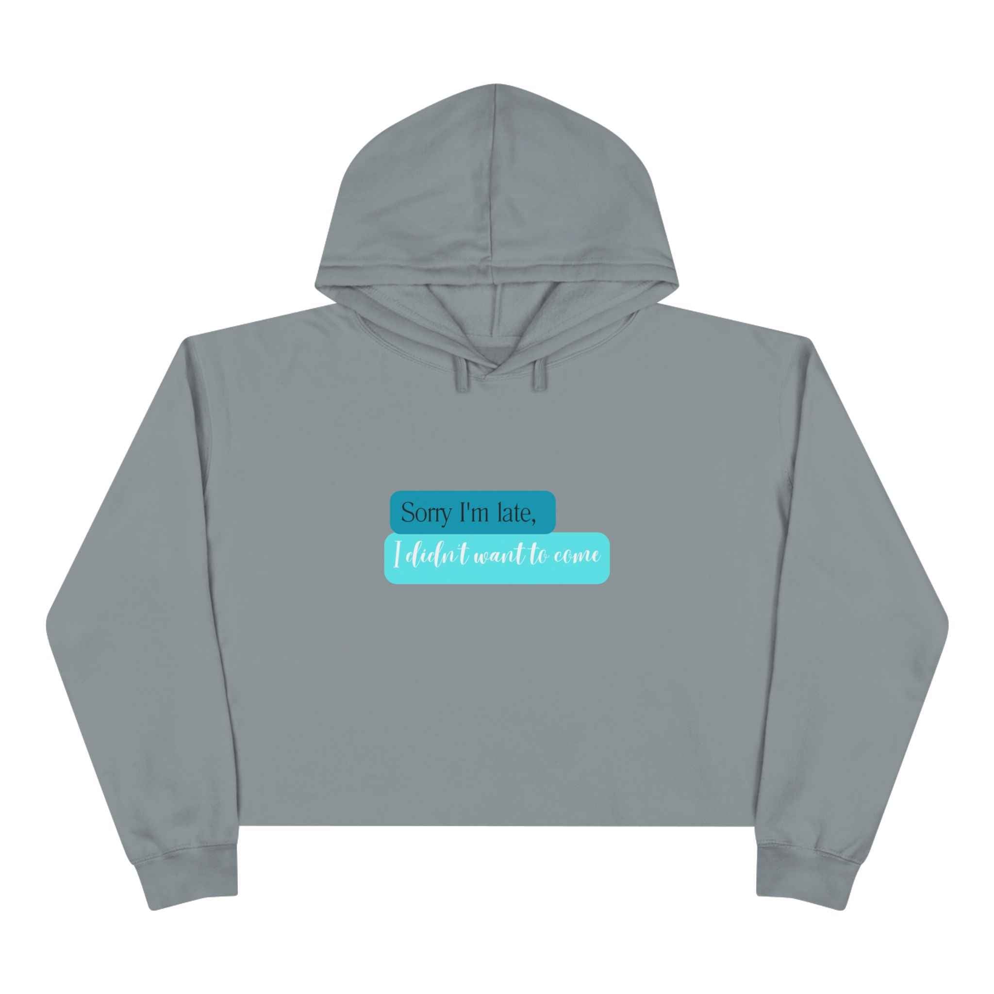 Sorry Crop Hoodie: Stylish Adult Sweatshirt for Comfort and Style Women's Top