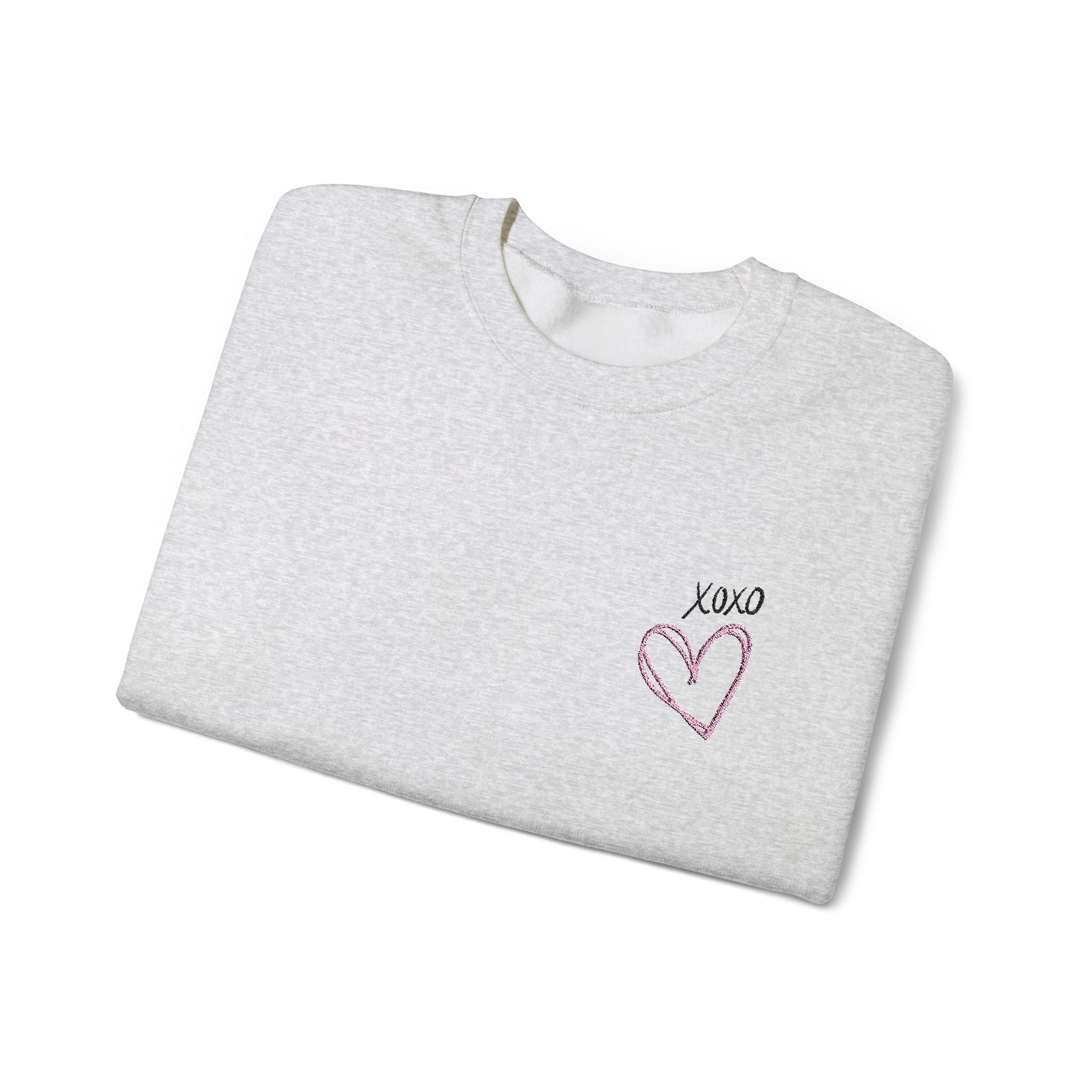 Heart Adult Sweatshirt Women's Top - Cozy and Stylish Embroidered Sweatshirt for Every Adult