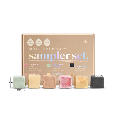 KITSCH Bottle Free Shampoo & Conditioner Sampler Set (6Pcs)