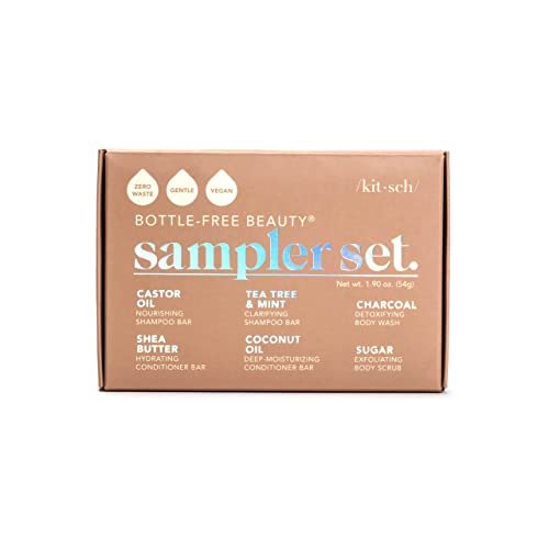 KITSCH Bottle Free Shampoo & Conditioner Sampler Set (6Pcs)