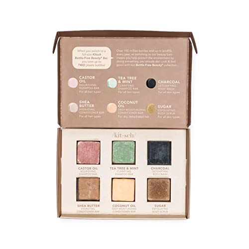 KITSCH Bottle Free Shampoo & Conditioner Sampler Set (6Pcs)