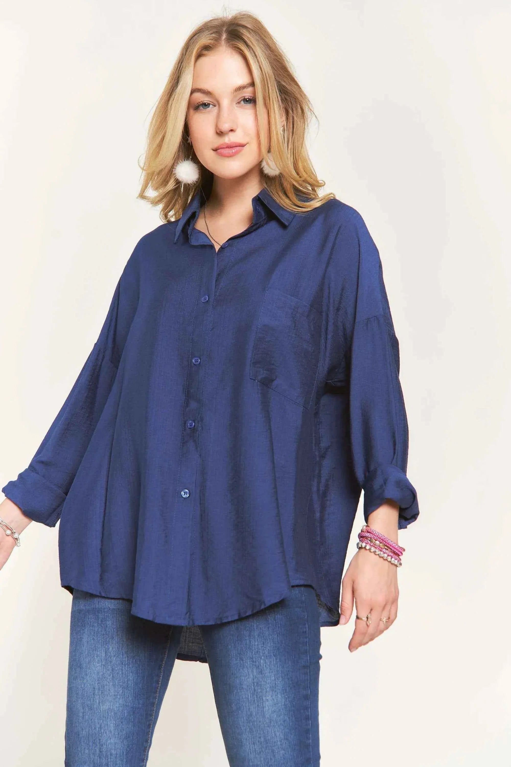 ADORA Button Down Linen Shirt for Women - Stylish Adora Linen Shirt Women Top