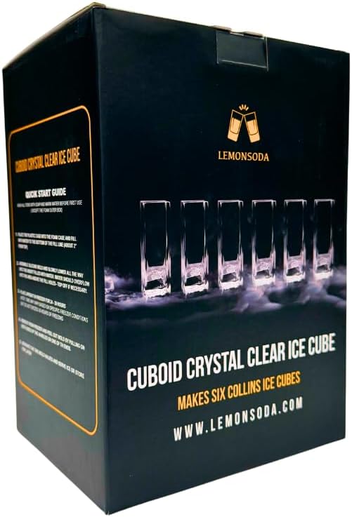 Crystal Clear Highball Ice Cube Maker Mold- 6  4.5" Spear Ice