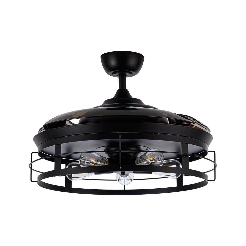 52" Jamshedpur Industrial Downrod Mount Ceiling Fan with Lighting and Remote Control