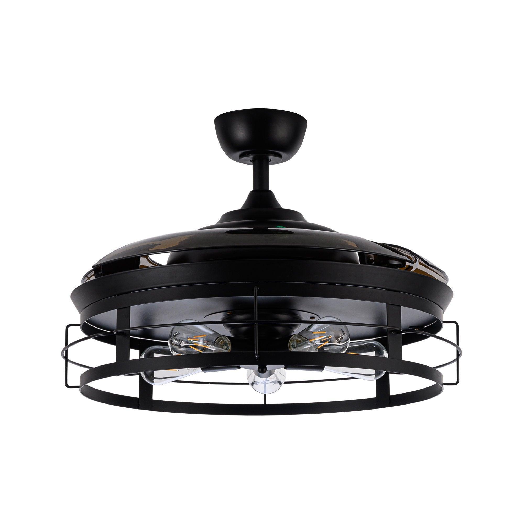 52" Jamshedpur Industrial Downrod Mount Ceiling Fan with Lighting and Remote Control