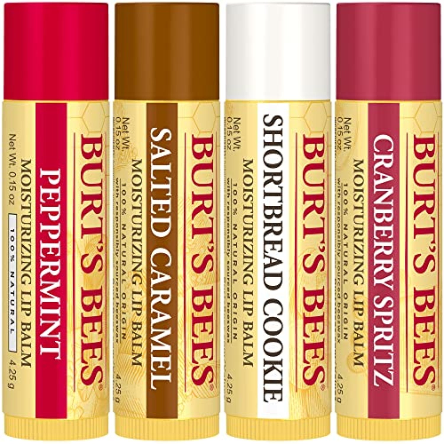 BURT'S BEES Festive Fix Moisturizing Lip Balm (Pack of 4)