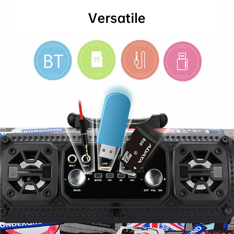 New Wireless Karaoke Smart Bluetooth Speaker, Car Audio Subwoofer, Gift for Computers/People, Street Fashion Gift