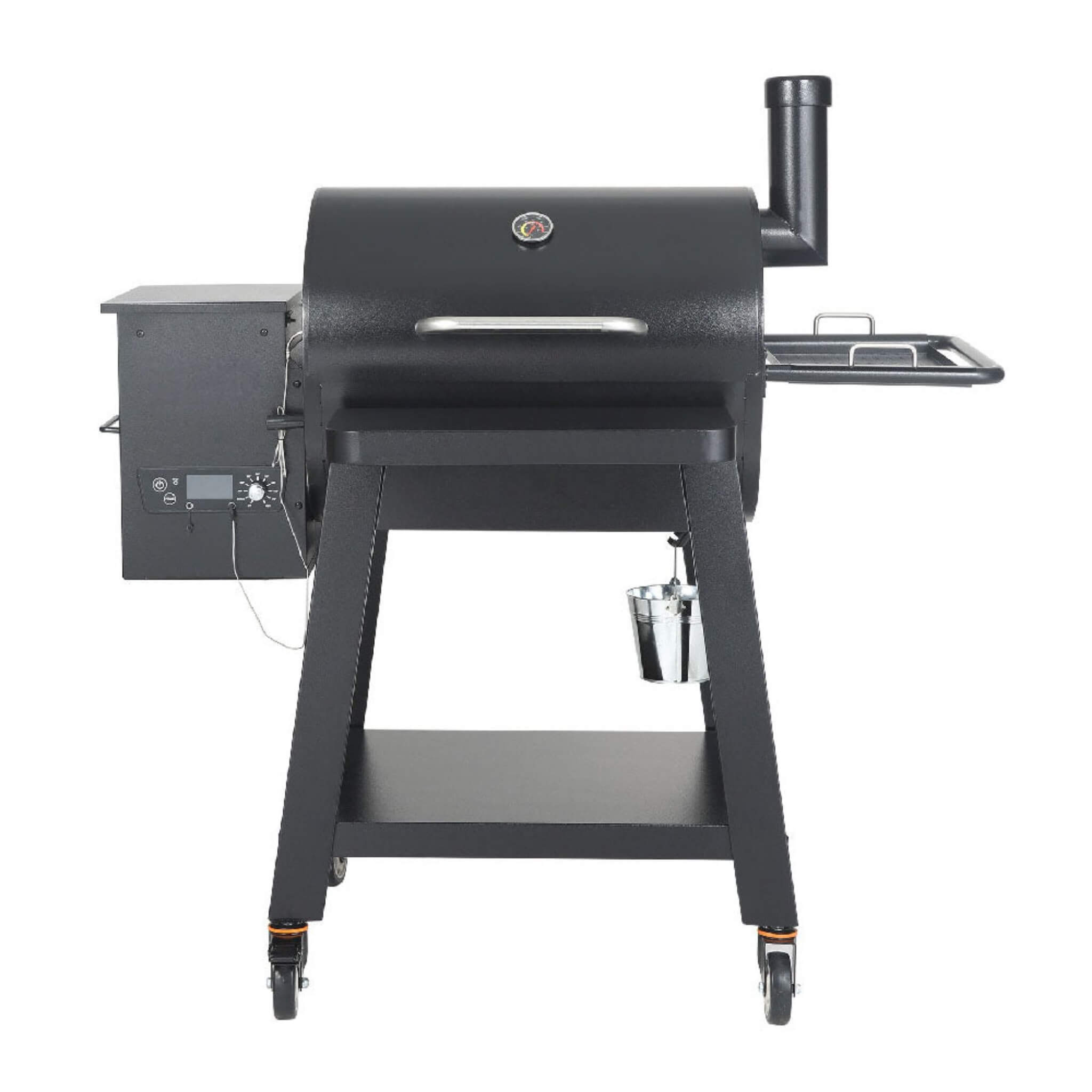 53" Heavy Duty Portable Wood Pellet BBQ Grill With Cart (SAK93641)