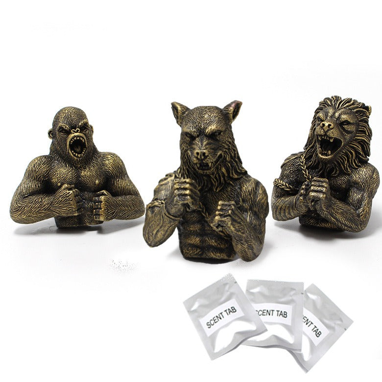 Resin Fighting Animal Set Car Fragrance Clip Decoration Creative Automotive Supplies Car Interior Decoration