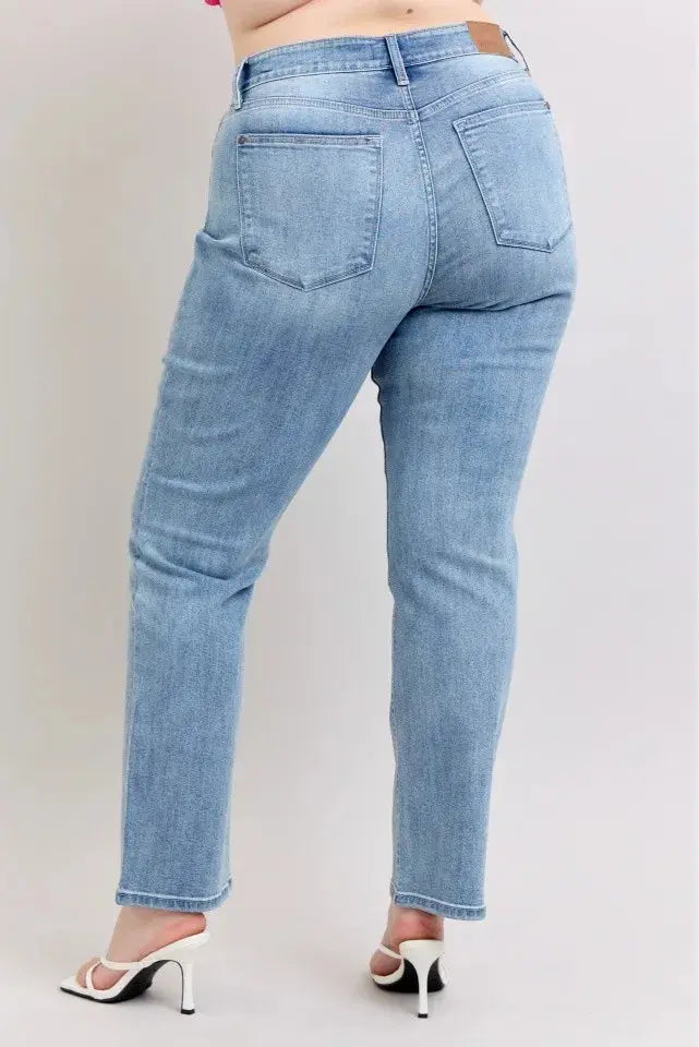 Plus Size High Waist Judy Blue Dad Jeans