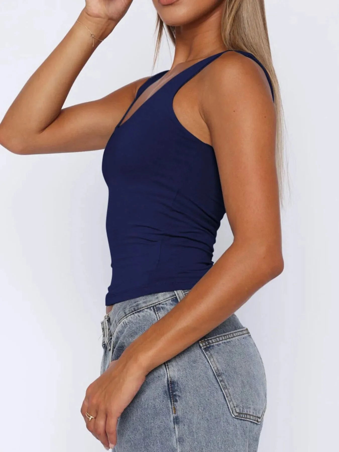 Women's Square Neck Wide Strap Tank Top