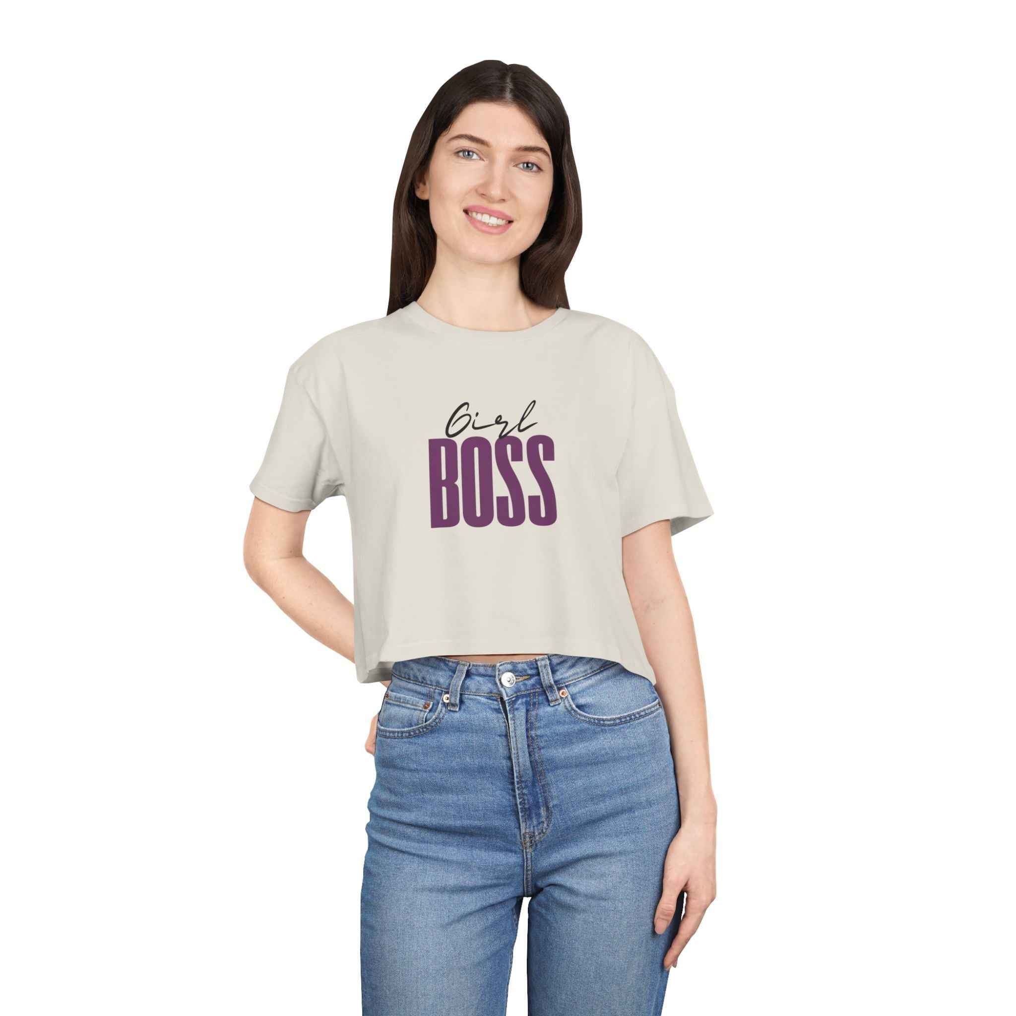 Girl Boss Crop Women's T-shirt for Women