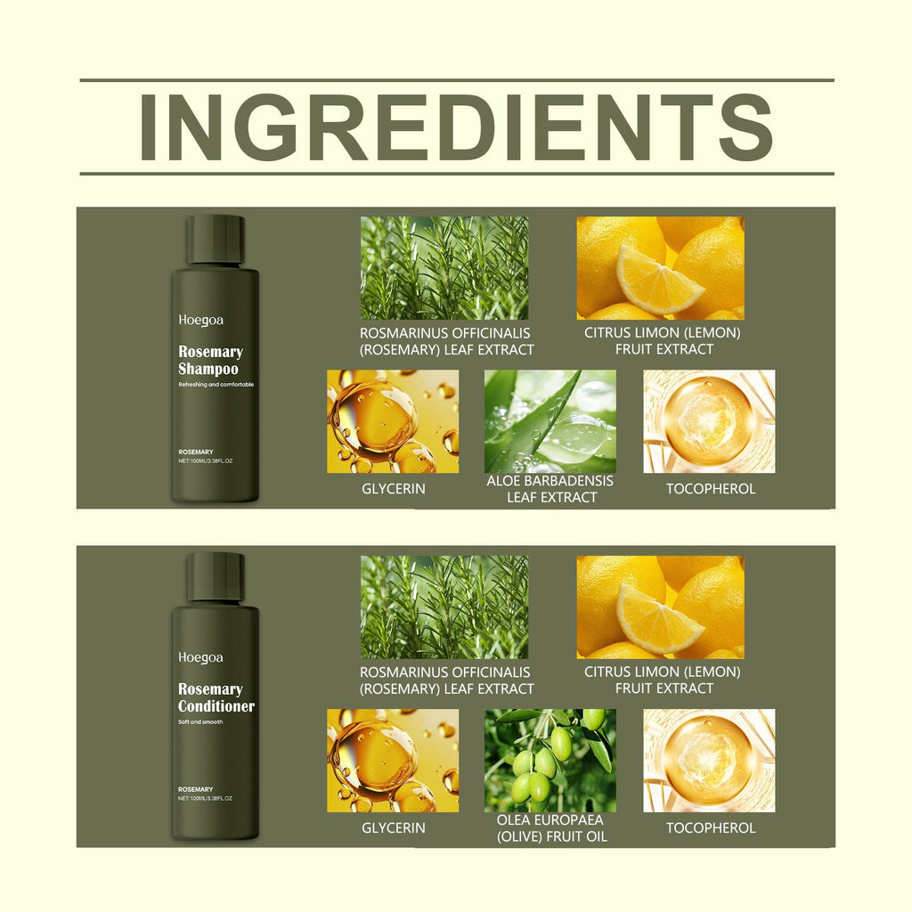 Rosemary Shampoo Set Anti-Dandruff Oil Control Shampoo Retain Fragrance Moisturizing Conditioner Refreshing Hair