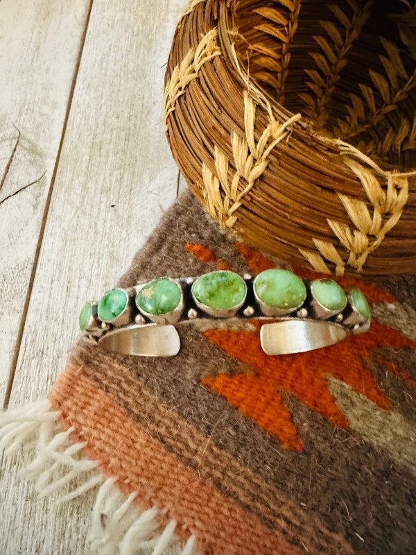 Navajo Turquoise & Sterling Silver Cuff Bracelet b