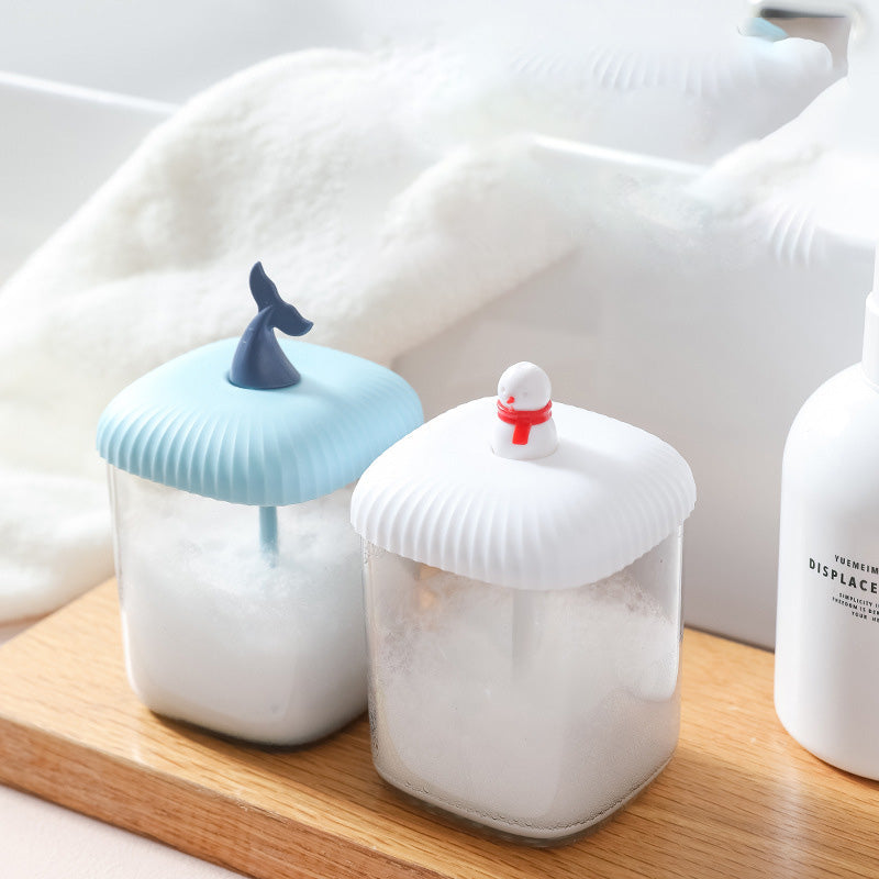 Cute Bubbler Manual Foaming Facial Cleanser Bubbler Portable Press Shampoo Bubbler