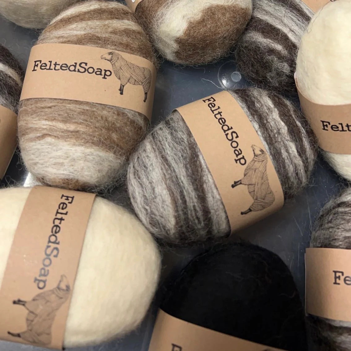 Felted Wool Soap Bars